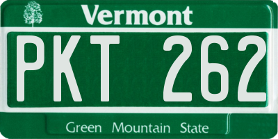 VT license plate PKT262