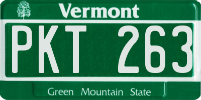 VT license plate PKT263