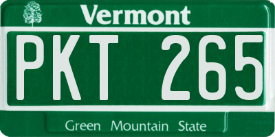 VT license plate PKT265