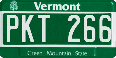 VT license plate PKT266