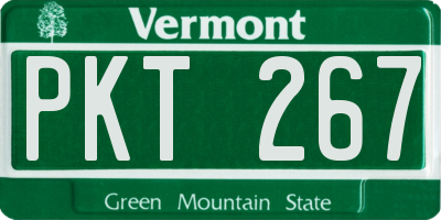 VT license plate PKT267