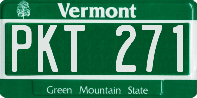 VT license plate PKT271