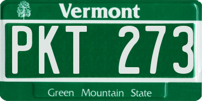VT license plate PKT273