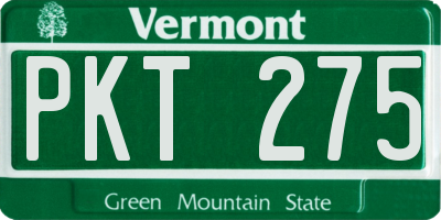 VT license plate PKT275