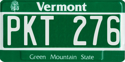 VT license plate PKT276