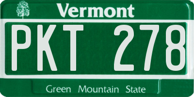 VT license plate PKT278