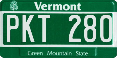 VT license plate PKT280