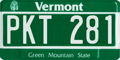 VT license plate PKT281