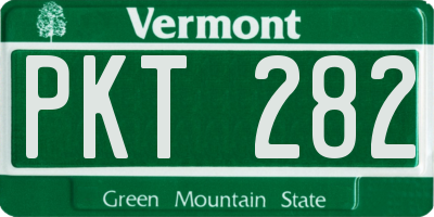 VT license plate PKT282
