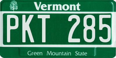 VT license plate PKT285