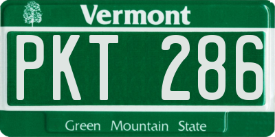 VT license plate PKT286