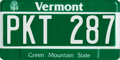 VT license plate PKT287