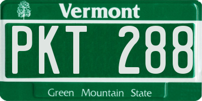 VT license plate PKT288