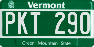 VT license plate PKT290