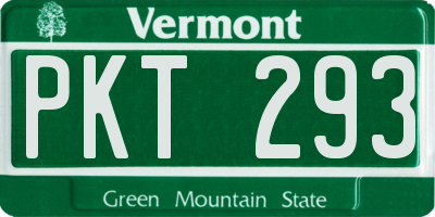 VT license plate PKT293
