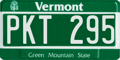 VT license plate PKT295