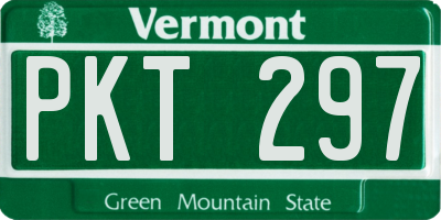 VT license plate PKT297