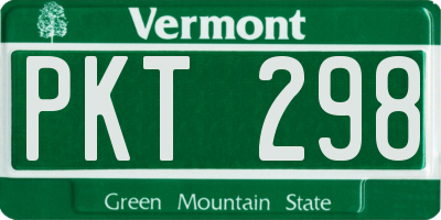 VT license plate PKT298