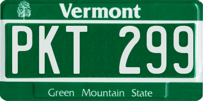 VT license plate PKT299
