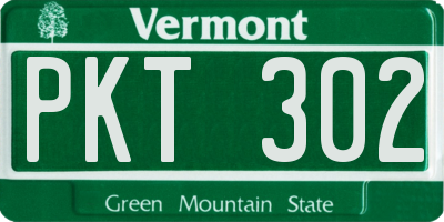 VT license plate PKT302