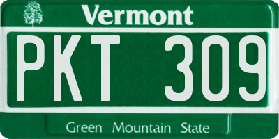 VT license plate PKT309