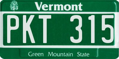 VT license plate PKT315