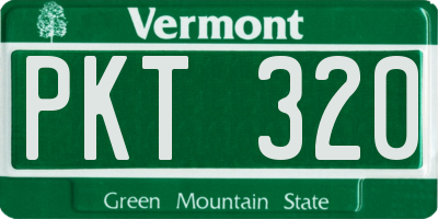 VT license plate PKT320