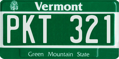 VT license plate PKT321