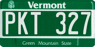 VT license plate PKT327
