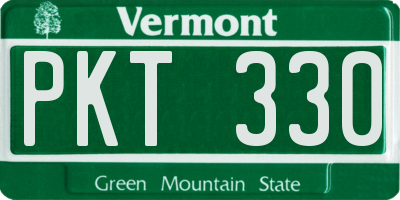 VT license plate PKT330