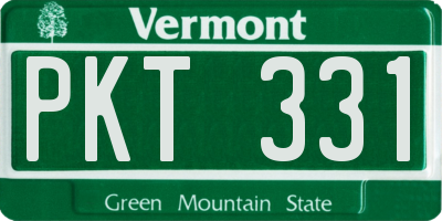 VT license plate PKT331