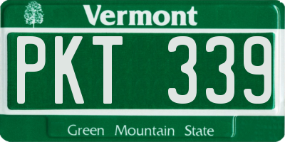 VT license plate PKT339