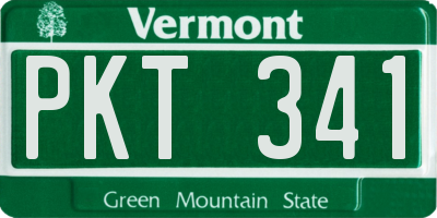 VT license plate PKT341