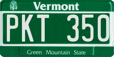 VT license plate PKT350