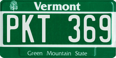 VT license plate PKT369