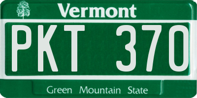 VT license plate PKT370