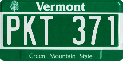 VT license plate PKT371