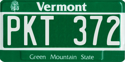 VT license plate PKT372