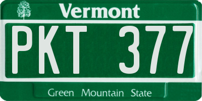 VT license plate PKT377