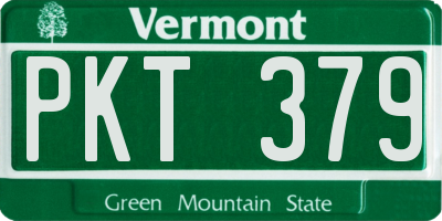 VT license plate PKT379