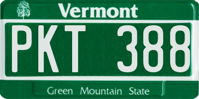 VT license plate PKT388