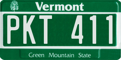 VT license plate PKT411
