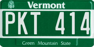 VT license plate PKT414