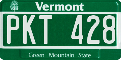 VT license plate PKT428