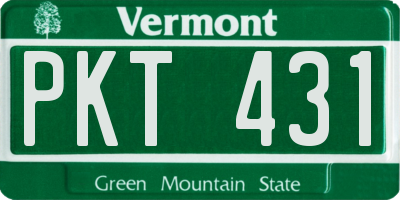 VT license plate PKT431