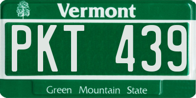 VT license plate PKT439