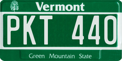 VT license plate PKT440