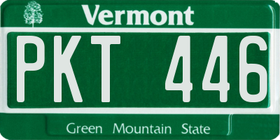 VT license plate PKT446