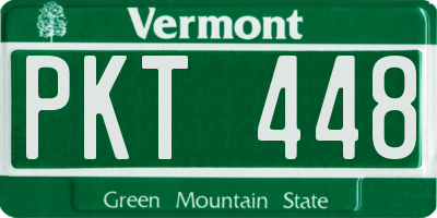 VT license plate PKT448