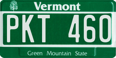 VT license plate PKT460